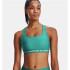 Brassiere de sport Under Armour Crossback Mid Hthr Green