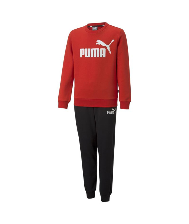 Survêtement Enfant Logo Puma No.1 rouge noir/blanc