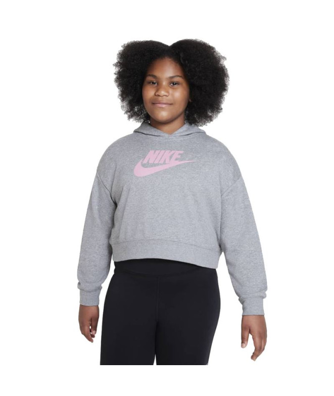 Sweat Nike Fille avec Hood Sportswear Club Grey