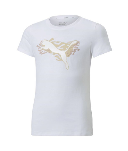 Puma Alpha Girl's Short Sleeve T-Shirt WH