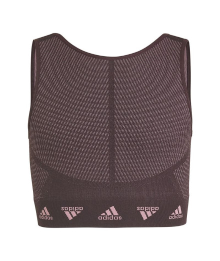 Top de fitness adidas Aeroknit Seamless Fille Purple