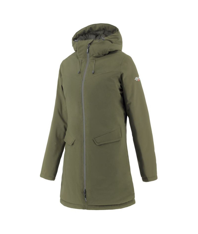 Joluvi Manteau vert Chaleur Femme