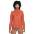 T-shirt trail Nike Élément Dri-FIT orange à manches longues Femme