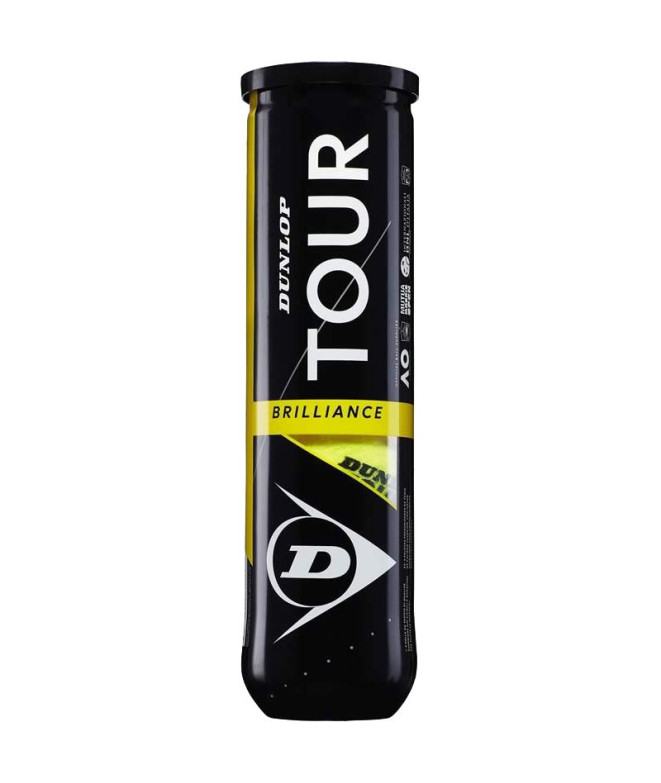 Balle de tennis Dunlop Tour Brillance x4
