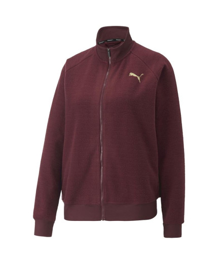 Veste de fitness Puma Fit Sherpa rouge vin femmes