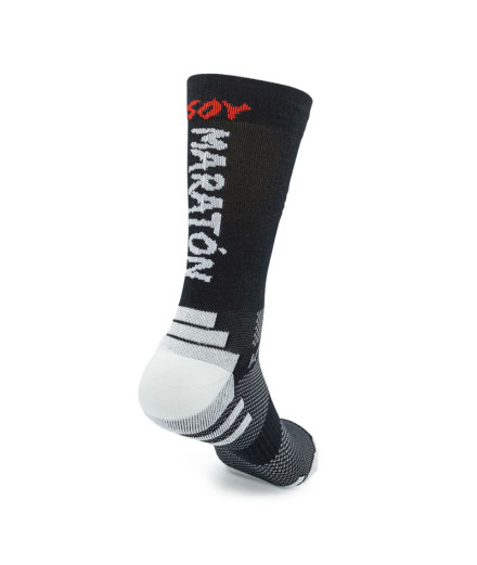 Chaussettes Running Kamuabu "Je suis Marathon" Noir Unisexe