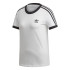 T-shirt adidas 3 bandes blanches Femme