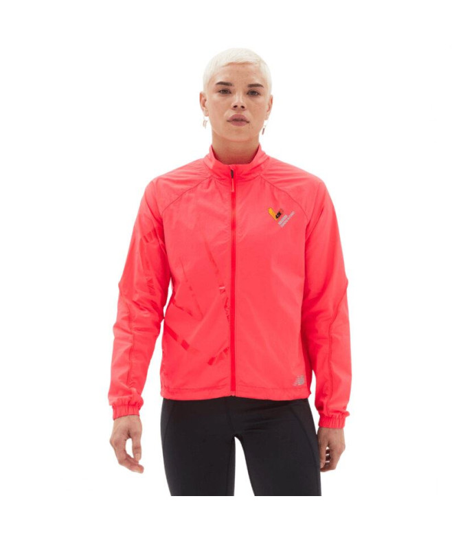 Veste New Balance Imprimé Impact Run orange Femme