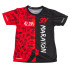 T-shirt de running Kamuabu SoyMaraton noir/rouge
