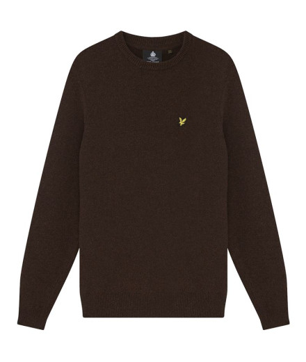 Sweat Lyle&Scott V1-Crew Laine d'agneau bleu Hommes
