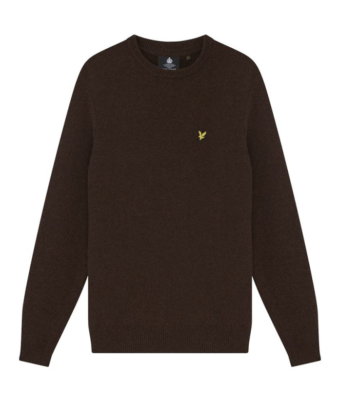 Sweat Lyle&Scott V1-Crew Laine d'agneau bleu...