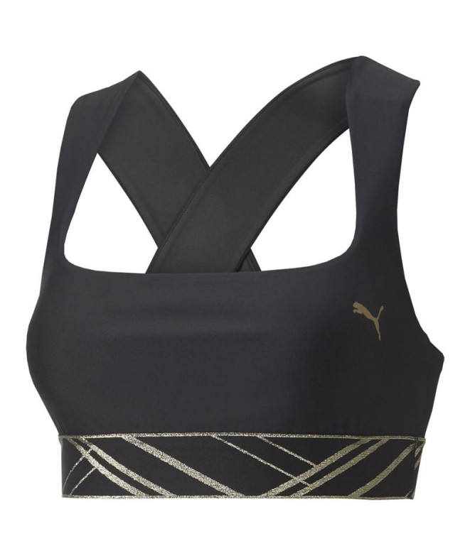 Puma Mid Impact Deco Glam noir brassiere de...