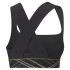 Puma Mid Impact Deco Glam noir brassiere de sport tranchant pour femmes