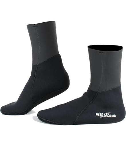 Chaussettes plongée de Seac Anatomic HD noir