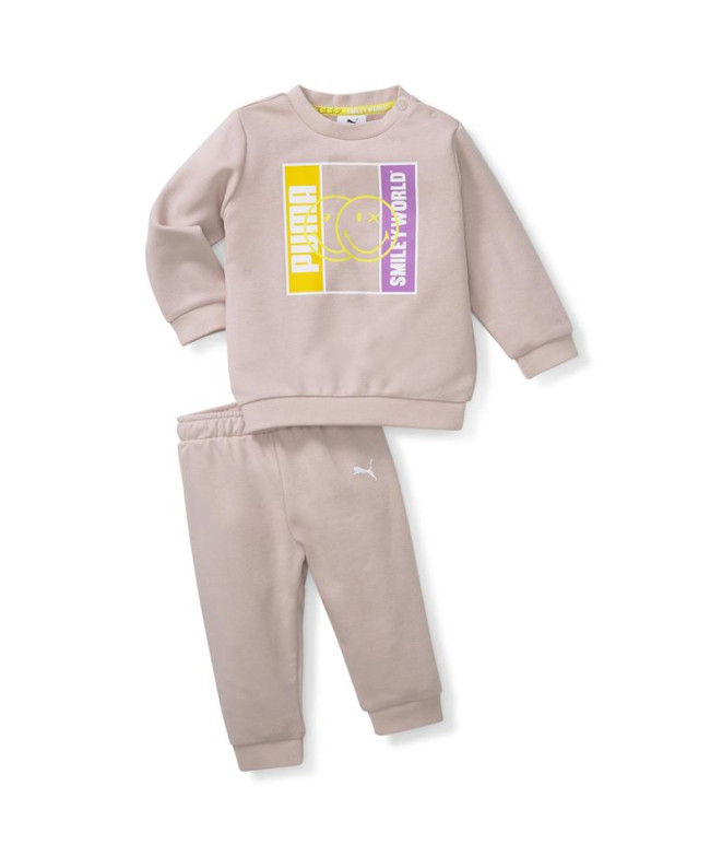 Puma Smileworld Minicat Tracksuit Baby Pink
