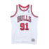 T-shirt Basket-ball de Mitchell & Ness Chicago Bull dennis Rodman White Homme