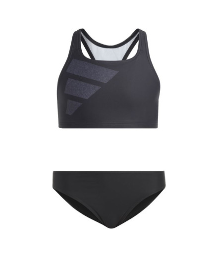 Natation Bikini adidas Big Bars Logo Black Girl's