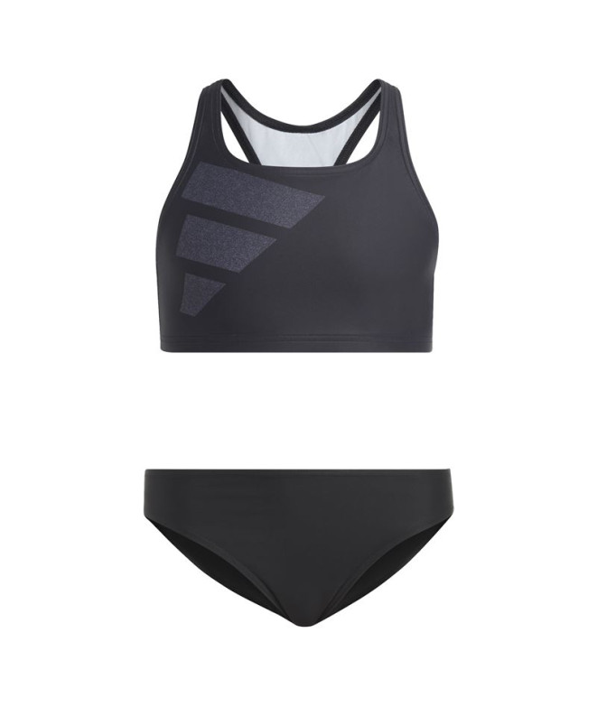Natation Bikini adidas Big Bars Logo Black Girl's