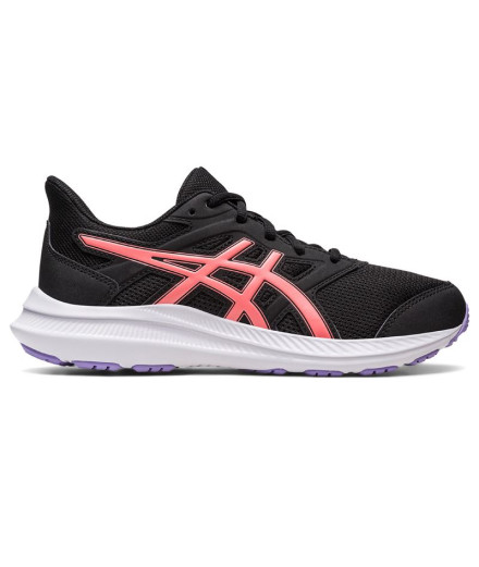 ASICS Jolt 4 GS Black and Pink Chaussures de running pour...