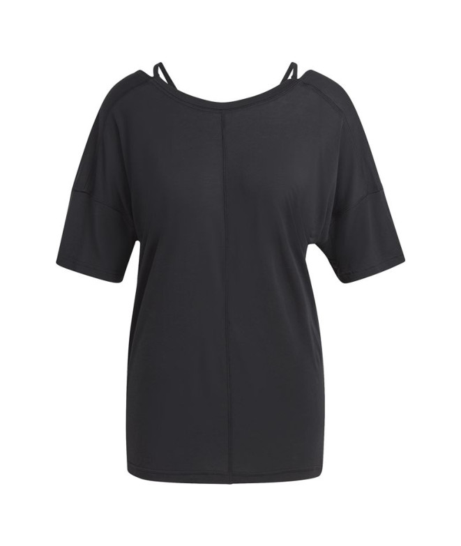 Yoga Top adidas Studio Oversized Noir T-Shirt...