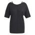 Yoga Top adidas Studio Oversized Noir T-Shirt Yoga Femme