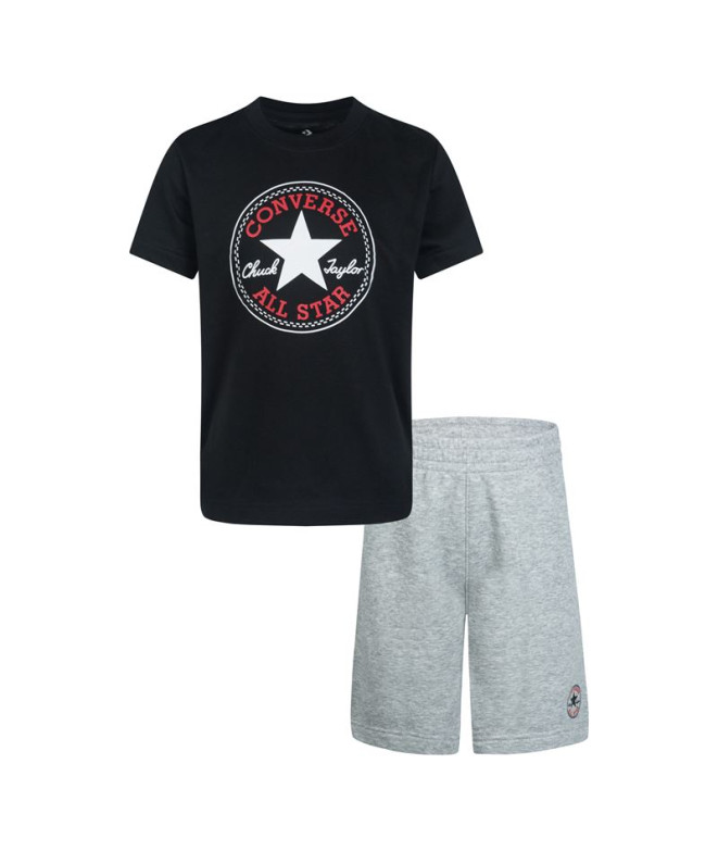 Set Converse Core Tee & Ft Short Dk Grey/Black...