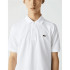 Polo Lacoste Blanc côtelé Homme
