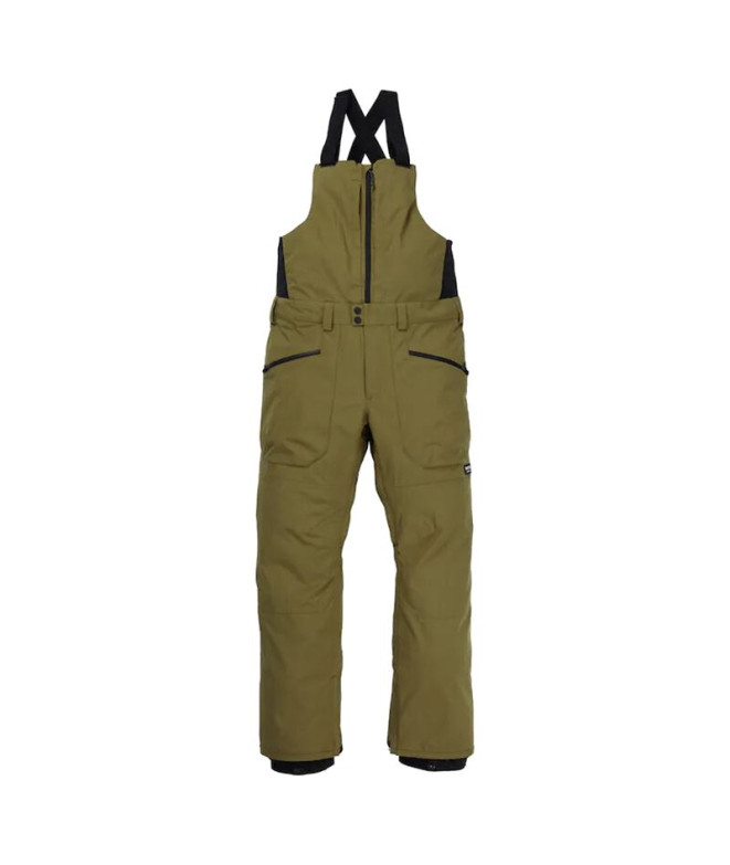 Singe Homme snowboard Burton Reserve Bib Olive