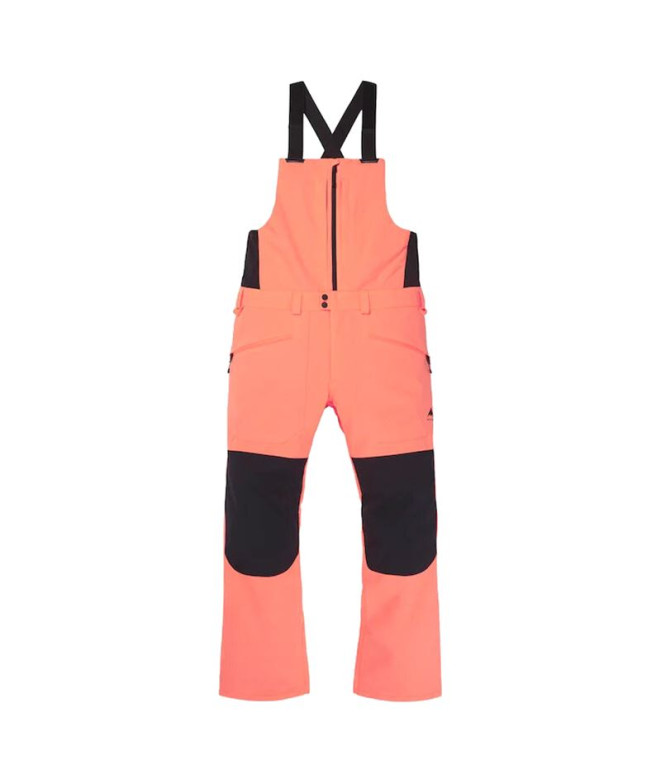 Singe Homme snowboard Burton Reserve Bib Orange