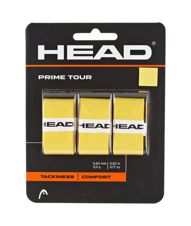 Surgrips de tennis Head Prime Tour 3Pack Jaune