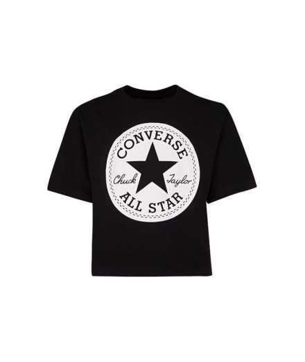 T-shirt Converse Signature Chuck Patch Boxy Girl Noir