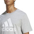 T-shirt adidas Homme Essentials Single Big Logo Gris