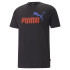 Puma Essentials T-Shirt + 2 Col Logo Man Black