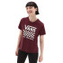 T-Shirt Vans Lock Box Crew-B Maroon Femmes