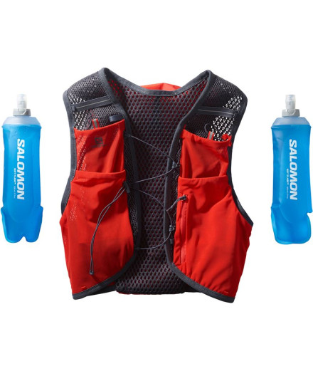 Gilet Running Salomon de Active Skin 8 Rouge/Gris