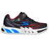 Chaussures Skechers Flex-Glow Elite-Vorl Enfant Synthétique noir / Garniture rouge et bleue