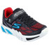 Chaussures Skechers Flex-Glow Elite-Vorl Enfant Synthétique noir / Garniture rouge et bleue