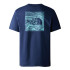 T-shirt par Montagne The North Face Redbox Celebration Homme Blue