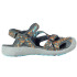 Mountain Sandals Hi-Tec Munda Charcoal-Red Orange-Blue Curaçao Sandales de montagne pour femmes