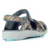 Mountain Sandals Hi-Tec Munda Charcoal-Red Orange-Blue Curaçao Sandales de montagne pour femmes