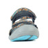 Mountain Sandals Hi-Tec Munda Charcoal-Red Orange-Blue Curaçao Sandales de montagne pour femmes