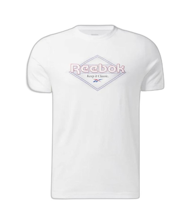 T-shirt Reebok Homme Série graphique Blanc
