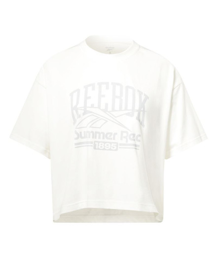 T-shirt Reebok Logo graphique Femme Blanc