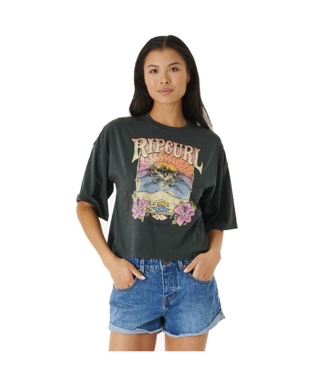 T-shirt Rip Curl Barrelled Heritage Crop Femmes...