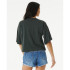 T-shirt Rip Curl Barrelled Heritage Crop Femmes Gris