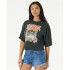 T-shirt Rip Curl Barrelled Heritage Crop Femmes Gris