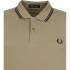 Polo Fred Perry Twin Tipped marron Homme
