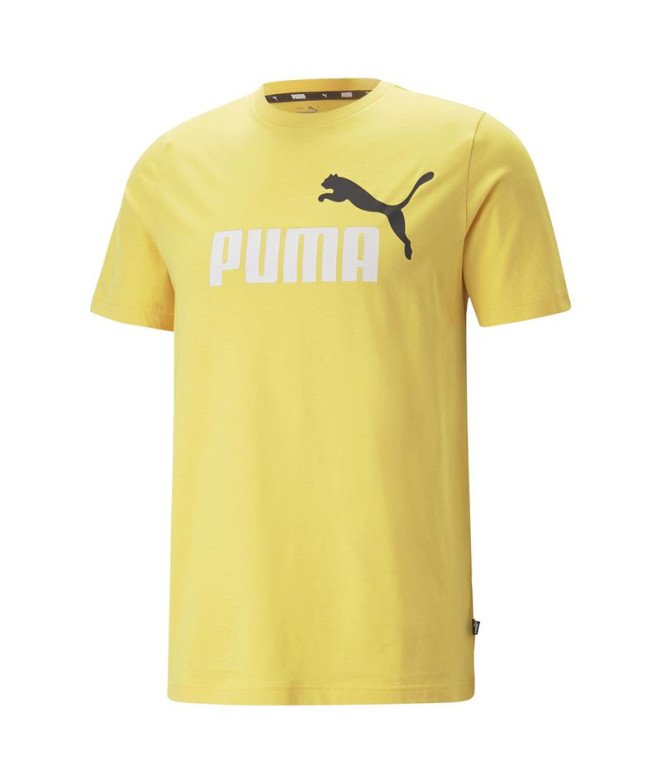 T-shirt Homme Puma Essentials+ 2 Col Logo Jaune