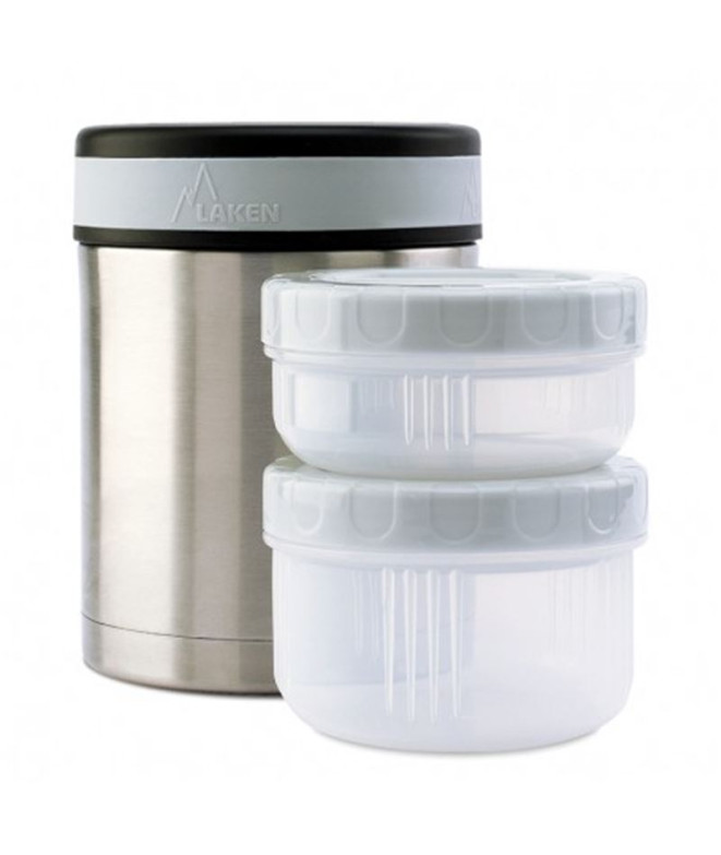 Thermos acier inoxydable 1 L. / 2 récipients...