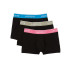 Slip Lacoste 3PK Ceinture contrastée Noir Homme